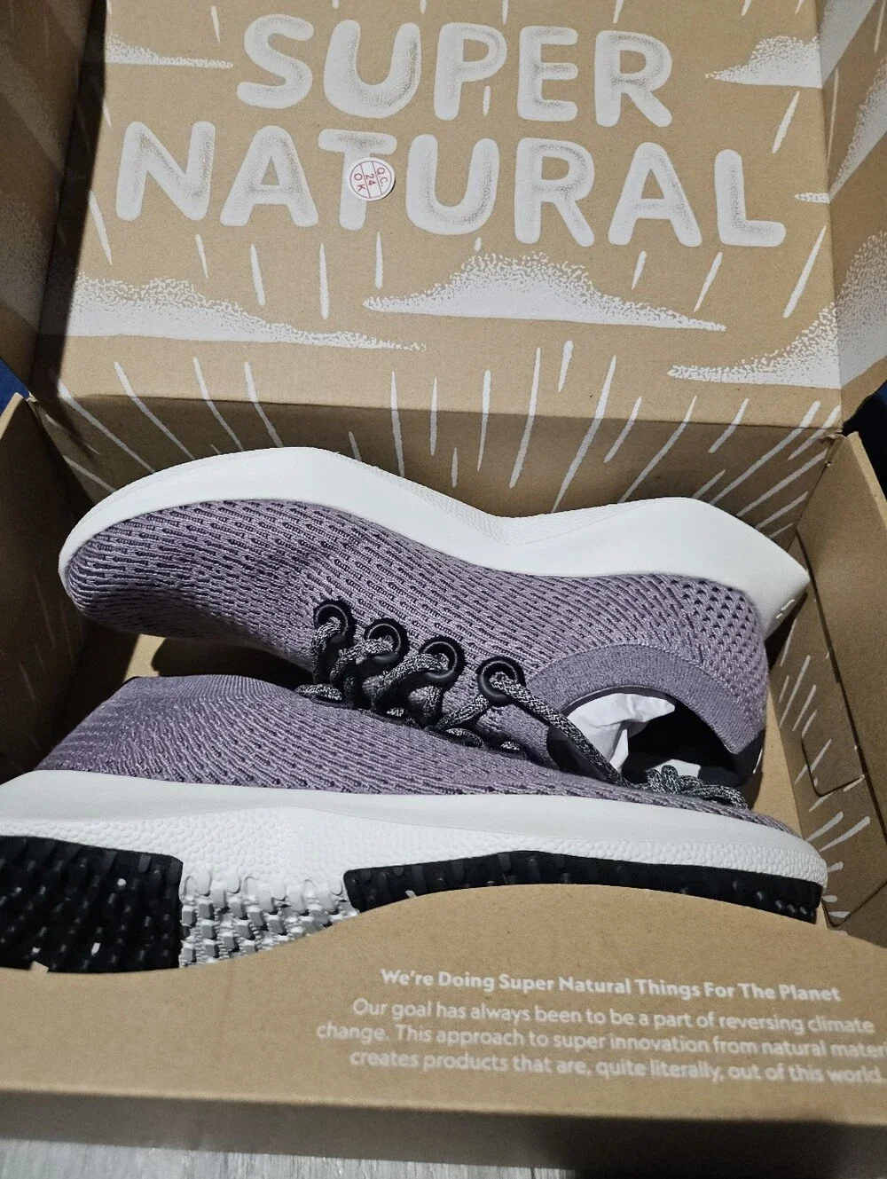 allbirds Men’s Lavender Knit Sneakers with White Soles